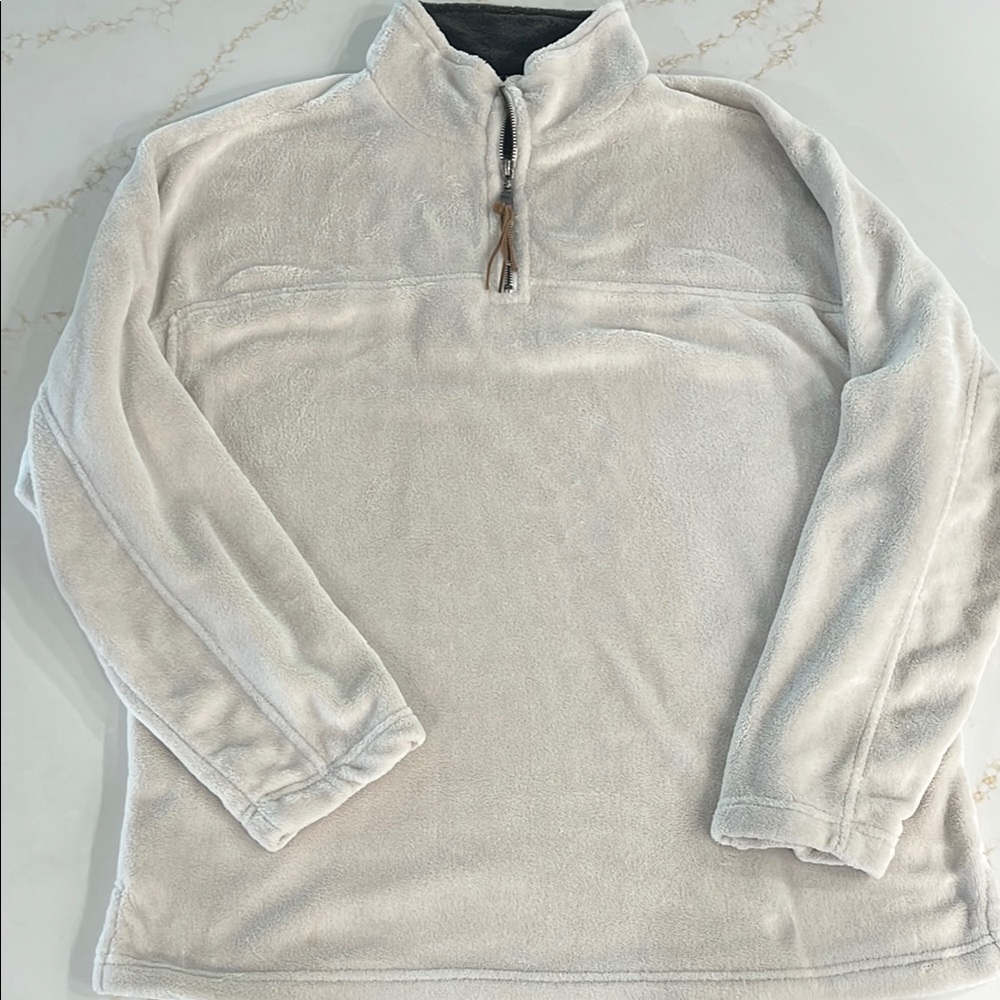 TRUE GRIT  Men's Cream Quarter-Zip Sweater
